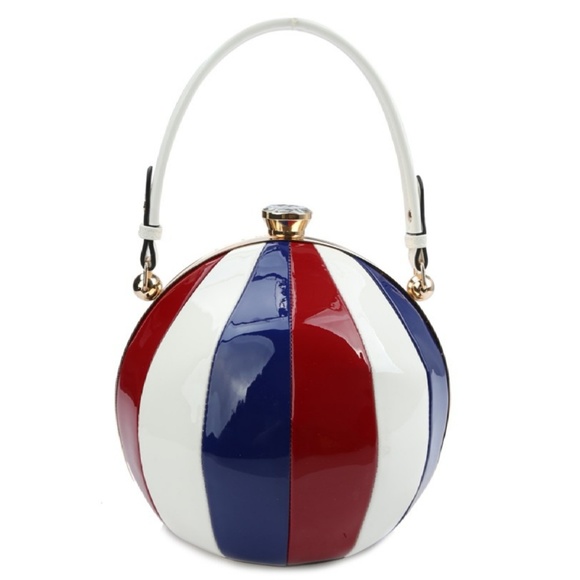 Handbags - Beach Ball Satchel Cross body Bag Purse Glossy